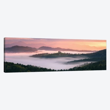 Golden Fall Sunrise In The Hills Of Slovenia Canvas Print #DGG364} by Daniel Gastager Canvas Art