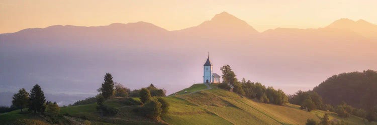 Golden Sunrise Panorama In Slovenia by Daniel Gastager wall art