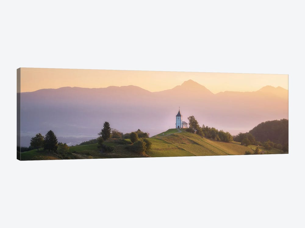 Golden Sunrise Panorama In Slovenia by Daniel Gastager 1-piece Art Print
