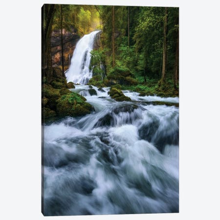 Iconic Waterfall In Austria Canvas Print #DGG366} by Daniel Gastager Canvas Art