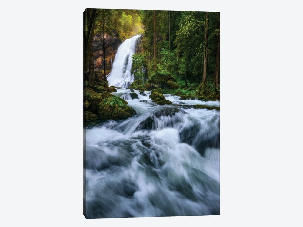 Iconic Waterfall In Austria by Daniel Gastager 1-piece Canvas Art