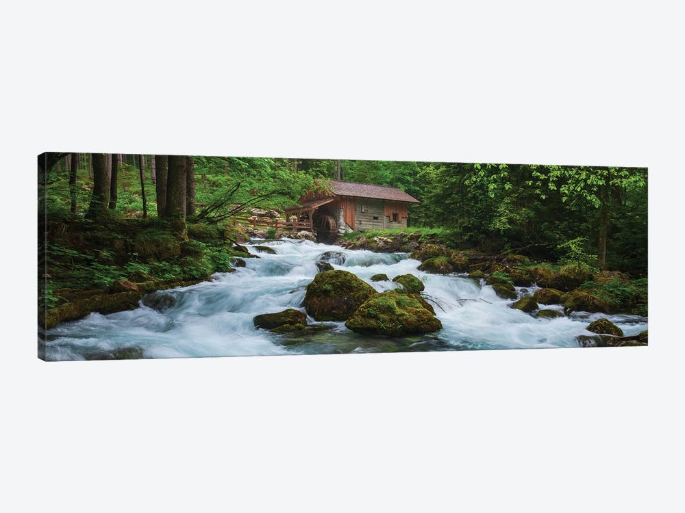 A Hut At A Wild Forest Stream In Austria by Daniel Gastager 1-piece Canvas Print