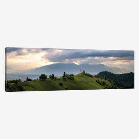 Dramatic Sunset Panorama In Slovenia Canvas Print #DGG370} by Daniel Gastager Canvas Artwork