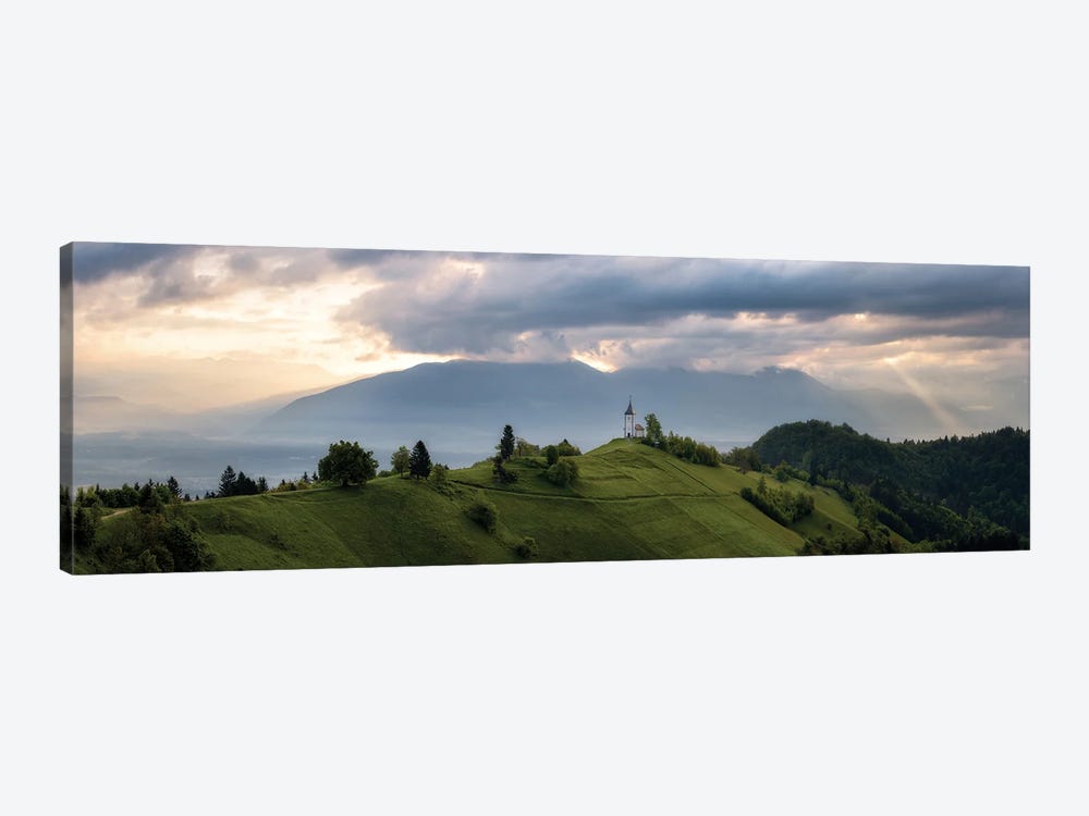 Dramatic Sunset Panorama In Slovenia by Daniel Gastager 1-piece Canvas Print