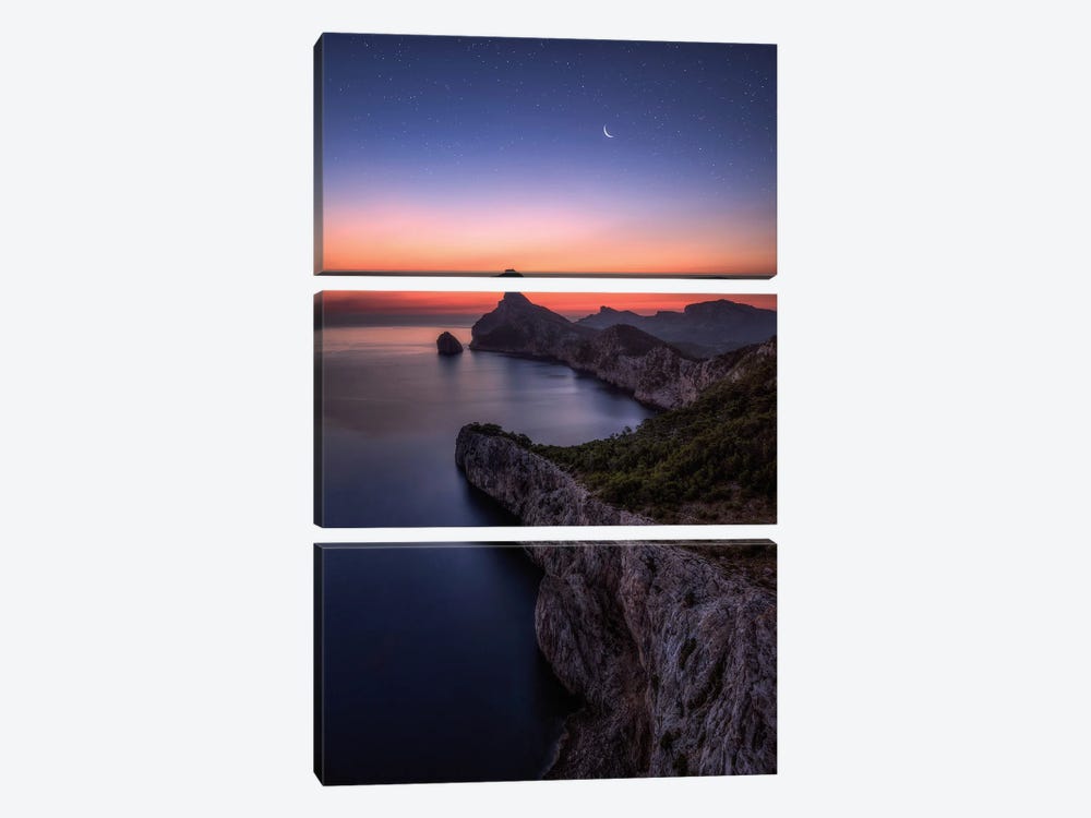 Dawn At Formentor In Mallorca by Daniel Gastager 3-piece Canvas Wall Art