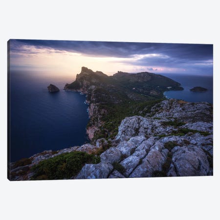 Moody Sunrise At Formentor Overlook In Mallorca Canvas Print #DGG374} by Daniel Gastager Canvas Art Print
