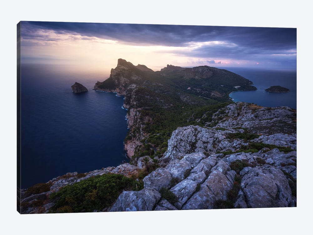 Moody Sunrise At Formentor Overlook In Mallorca by Daniel Gastager 1-piece Art Print