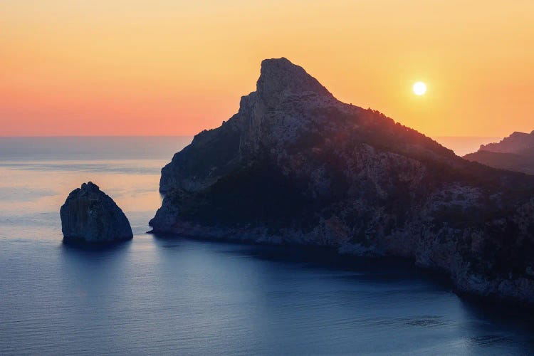 Golden Summer Sunrise At Formentor In Mallorca