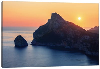 Golden Summer Sunrise At Formentor In Mallorca Canvas Art Print