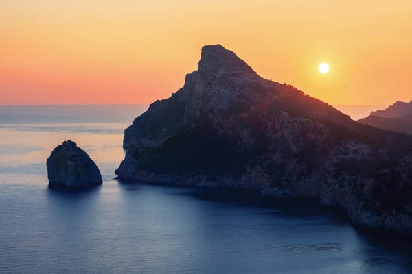Daniel Gastager: Golden Summer Sunrise At Formentor In Mallorca by Daniel Gastager