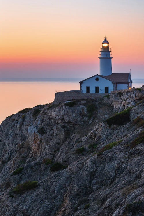 A Lighthouse In Mallorca At Sunsest