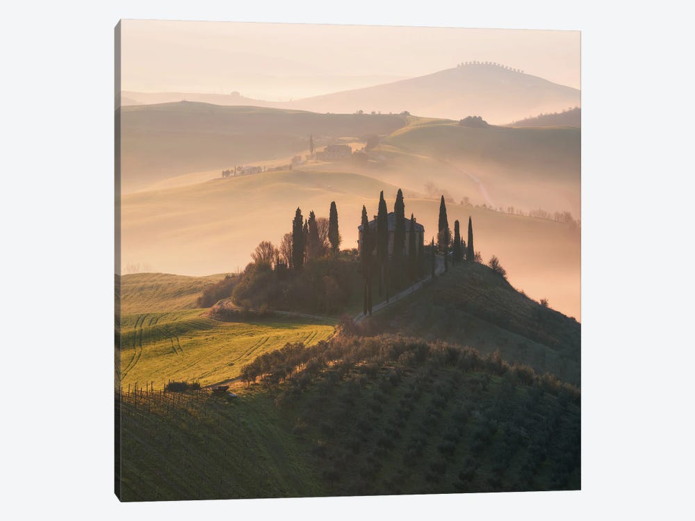 Misty Morning In The Beautiful Tuscany by Daniel Gastager 1-piece Canvas Art Print