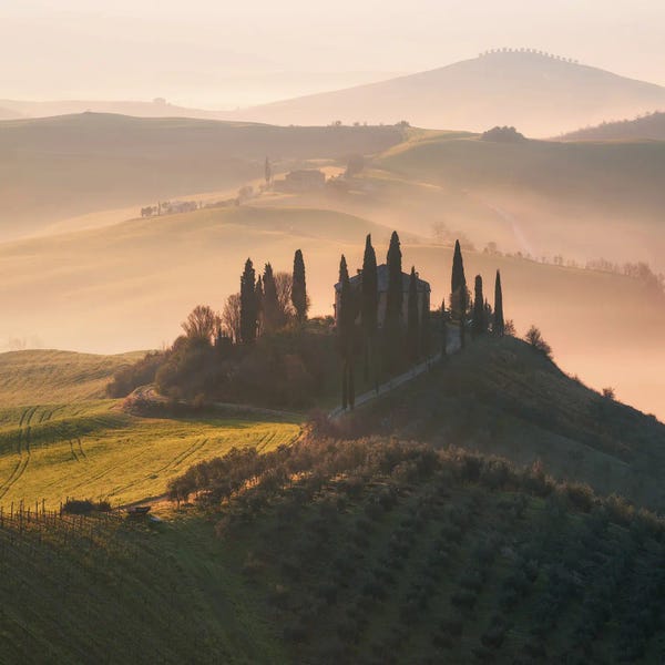 Tuscany: Misty Morning In The Beautiful Tuscany by Daniel Gastager