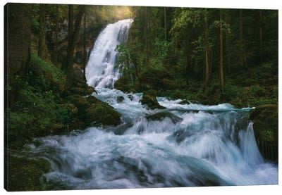 Spring At Gollinger Waterfall In Austria Canvas Art Print - Austria Art
