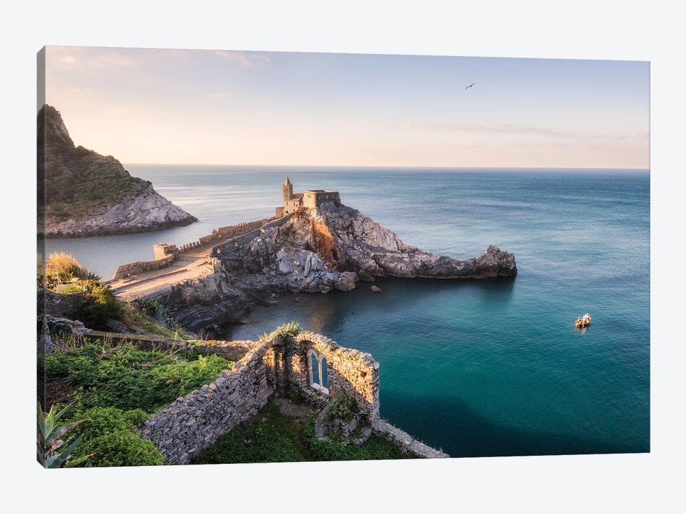 Sunny Morning At The Coast Of Italy by Daniel Gastager 1-piece Canvas Wall Art