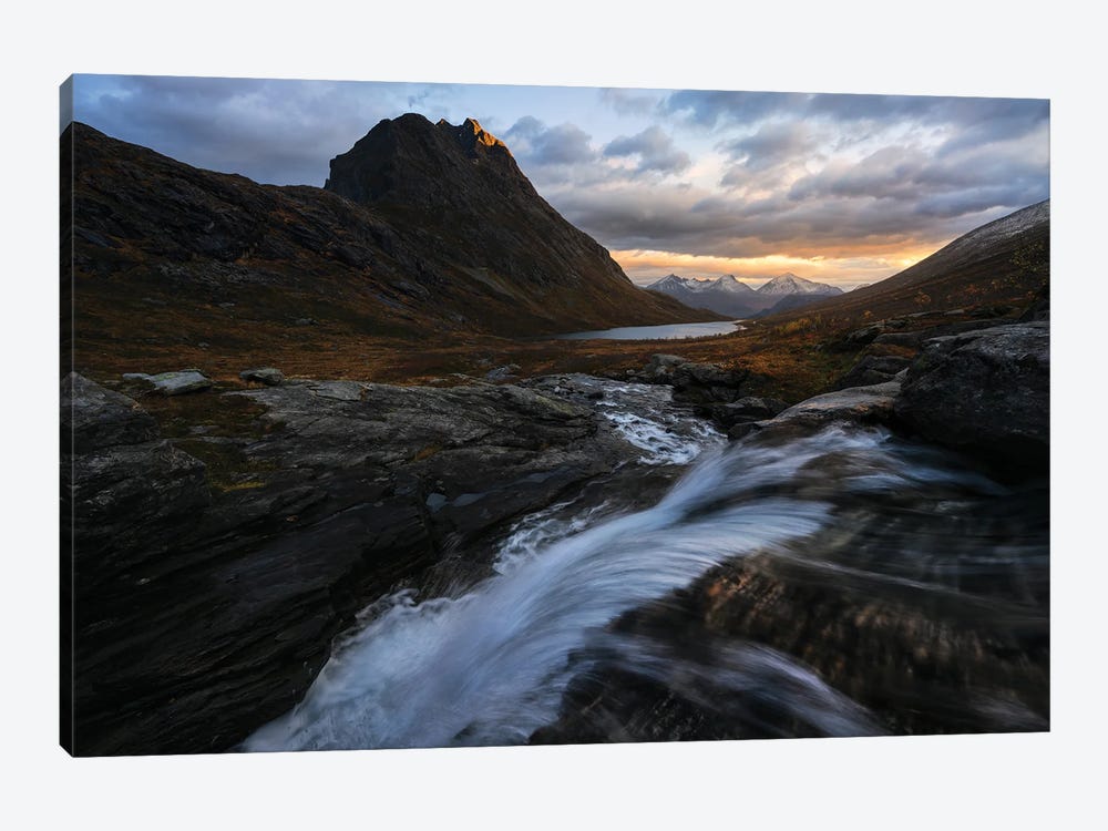 Dramatic Sunrise In The Mountains Of Norway by Daniel Gastager 1-piece Art Print