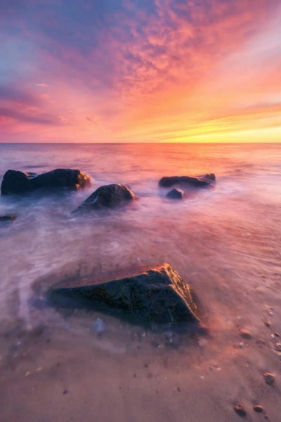 Daniel Gastager: Colorful Sunset At The Beach by Daniel Gastager