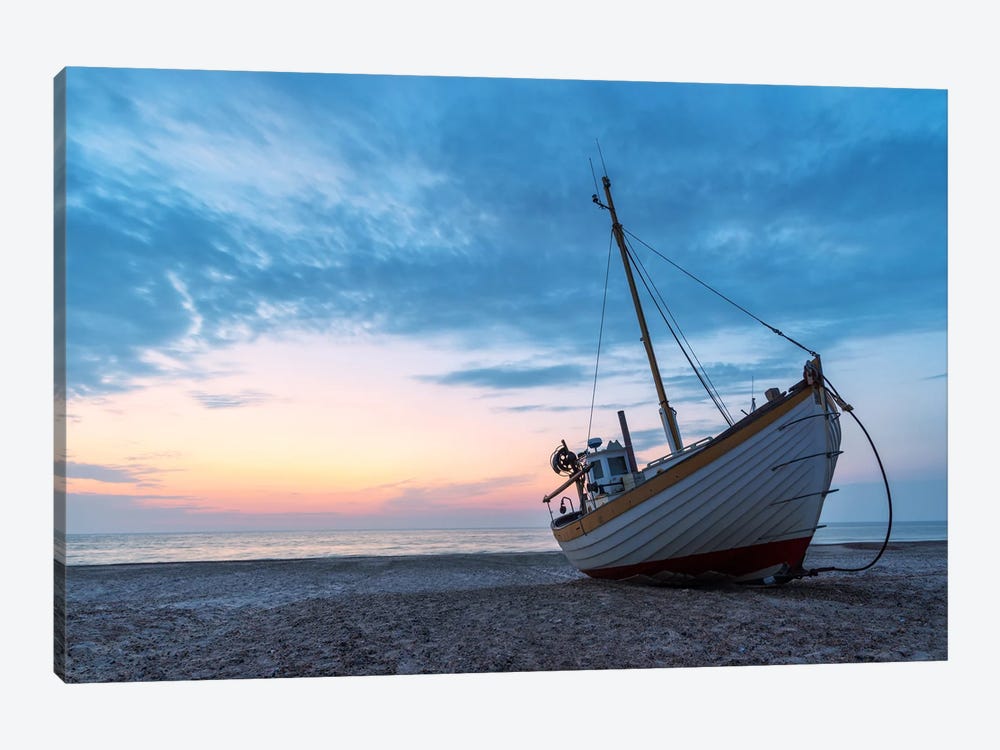 Dusk At The Coast Of Denmark by Daniel Gastager 1-piece Canvas Print