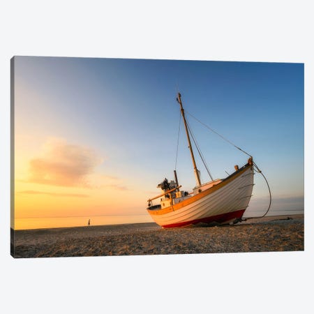 Last Light At The Beach In Denmark Canvas Print #DGG407} by Daniel Gastager Canvas Art Print