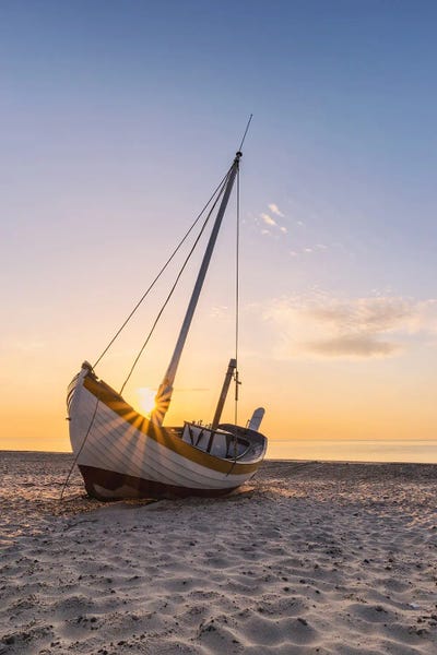 Denmark: Golden Hour At The Fishing Beach In Denmark by Daniel Gastager