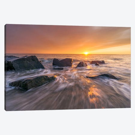 Sunset At The Coast In Denmark Canvas Print #DGG411} by Daniel Gastager Canvas Art Print