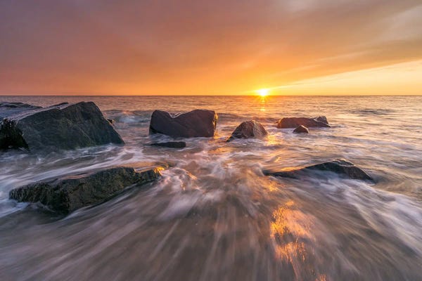 Daniel Gastager: Sunset At The Coast In Denmark by Daniel Gastager