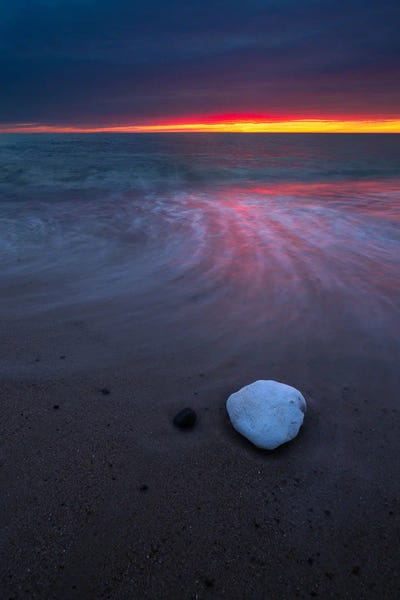 Moody Colors At The Beach by Daniel Gastager framed canvas print