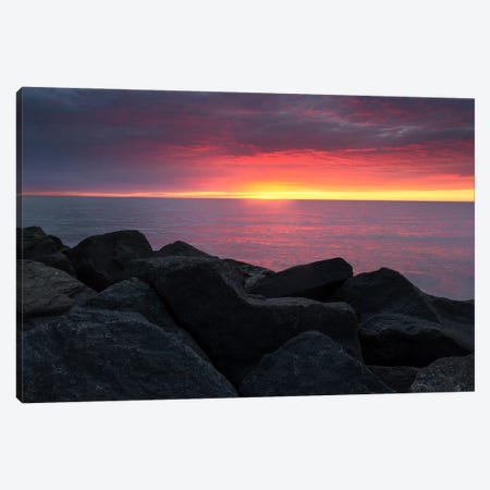 Last Colorful Light At The Coast Of Denmark Canvas Print #DGG419} by Daniel Gastager Canvas Print