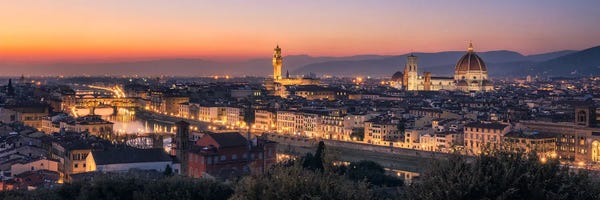 Italy: Last Light Above Florence by Daniel Gastager