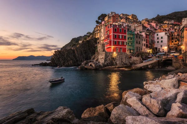 Liguria: A Calm Evening In Riomaggiore - Cinque Terre by Daniel Gastager