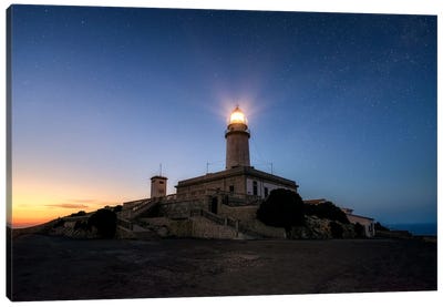Last Light At The Nightsky At Cap De Formentor - Mallorca Canvas Art Print