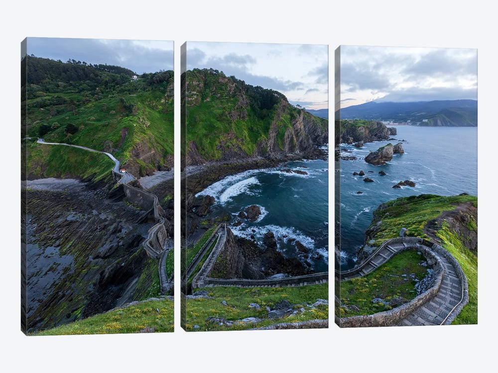 Path To The Ocean - Spain by Daniel Gastager 3-piece Canvas Print