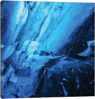 Frozen Abstract Canvas Art Print - Glacier & Iceberg Art