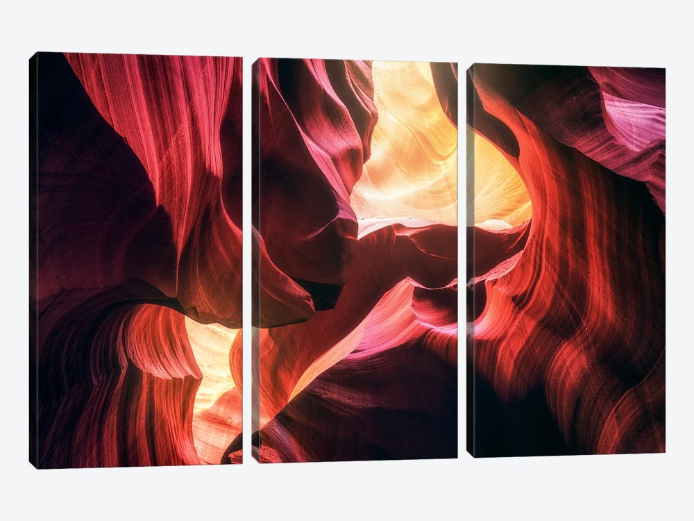 Color Abstract - Antelope Canyon by Daniel Gastager 3-piece Canvas Art
