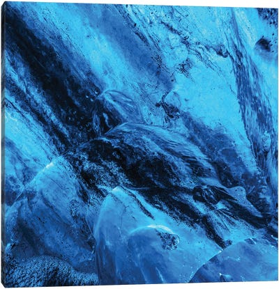 Icecave Abstract Canvas Art Print - Glacier & Iceberg Art
