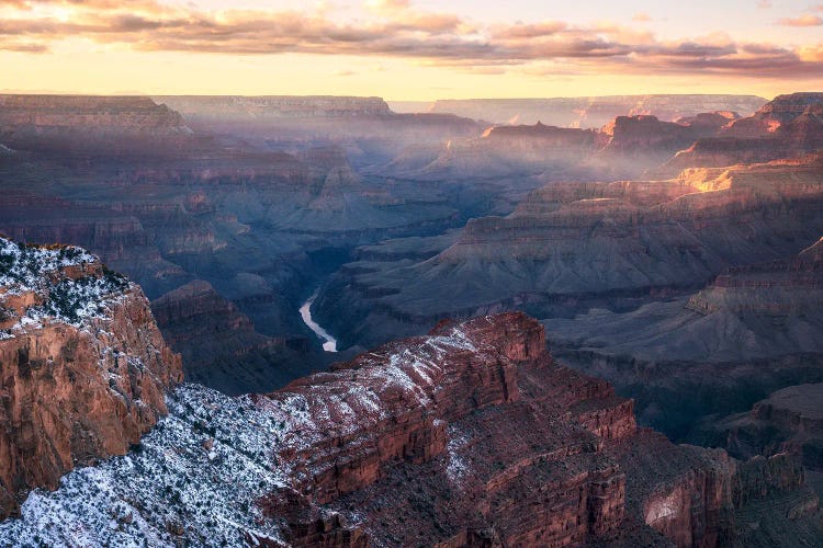 Last Light Hitting The Walls Of The Grand Canyon