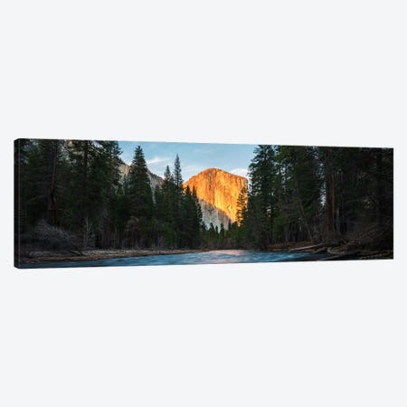 Yosemite River Panorama - California Canvas Print #DGG459} by Daniel Gastager Canvas Art Print