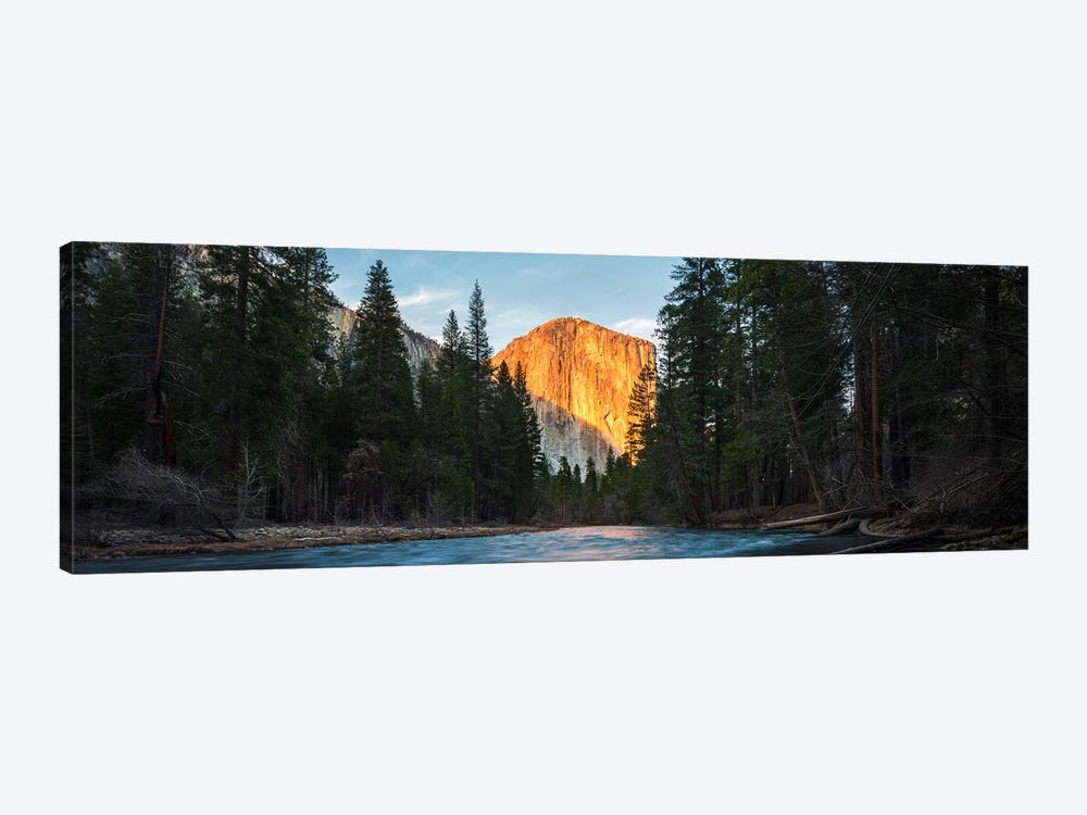 Yosemite River Panorama - California by Daniel Gastager 1-piece Canvas Art Print