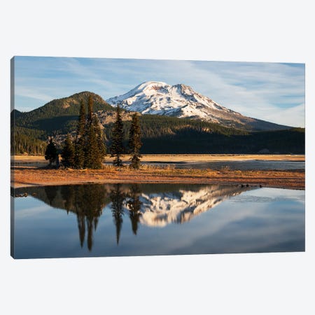 Calm Morning Reflection At Spirit Lake In Oregon Canvas Print #DGG461} by Daniel Gastager Canvas Wall Art