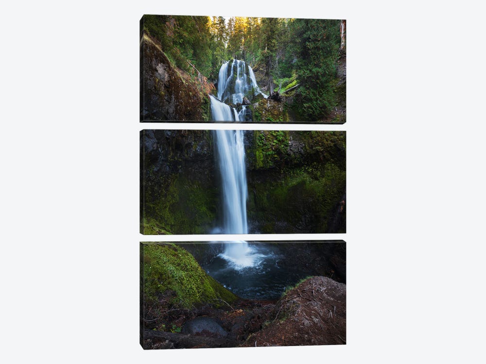 Double Falls - Washington State by Daniel Gastager 3-piece Canvas Artwork