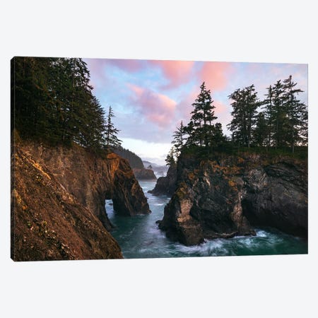 Pink Sunset Clouds At The Oregon Coast Canvas Print #DGG468} by Daniel Gastager Canvas Art