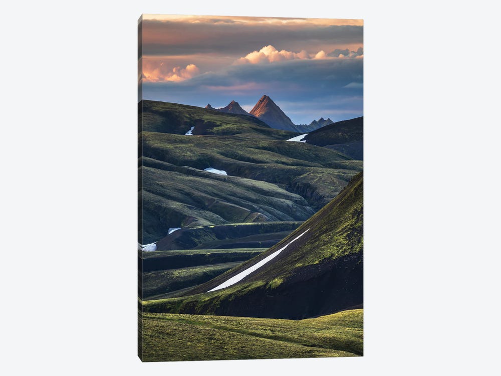 Icelandic Highland Layers by Daniel Gastager 1-piece Canvas Wall Art