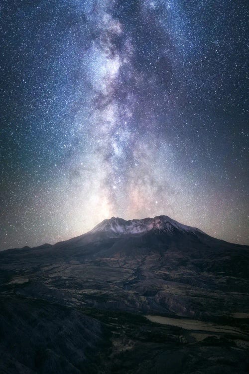 The Milky Way Above Mount St. Helens