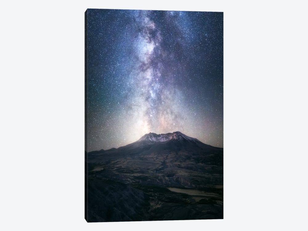 The Milky Way Above Mount St. Helens by Daniel Gastager 1-piece Canvas Wall Art