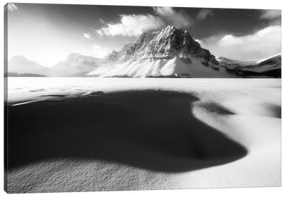 A Sunny Winter Morning At Bow Lake In Alberta Canvas Art Print - Daniel Gastager