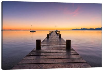 Calm Sunrise At The Lake - Bavaria Canvas Art Print - Daniel Gastager