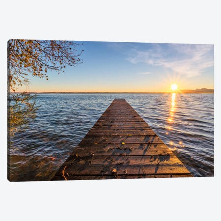Golden Morning At Lake Chiemsee In Bavaria Canvas Print #DGG477} by Daniel Gastager Canvas Wall Art