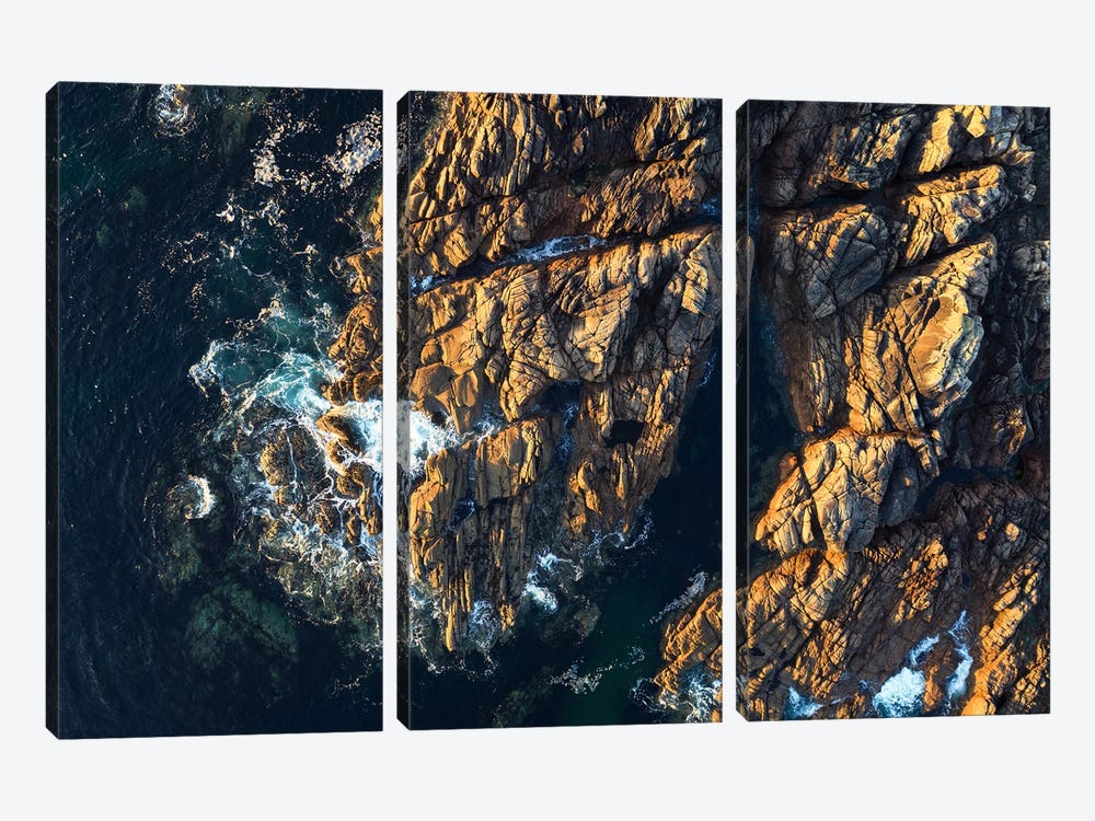 The Irish Coast From Above - Donegal by Daniel Gastager 3-piece Canvas Art Print