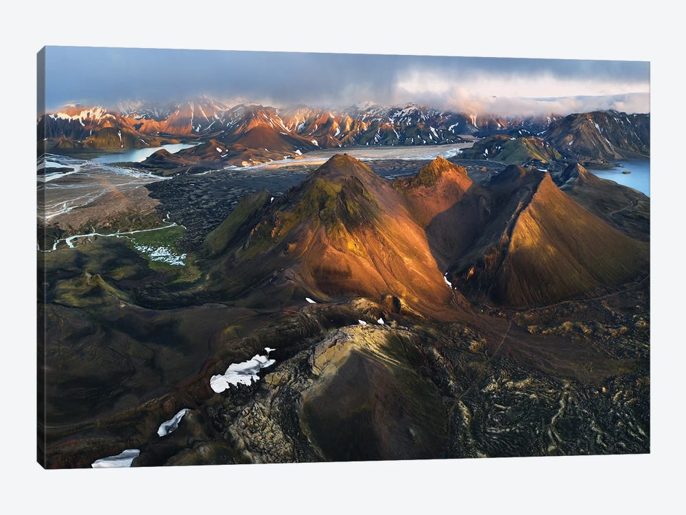 A Panoramic View Of The Icelandic Highlands by Daniel Gastager 1-piece Canvas Art