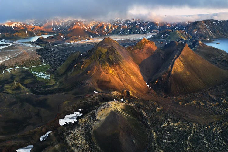 A Panoramic View Of The Icelandic Highlands